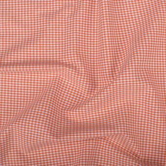 Vichy-Karo Baumwolle 2 mm - Orange-Weiss 