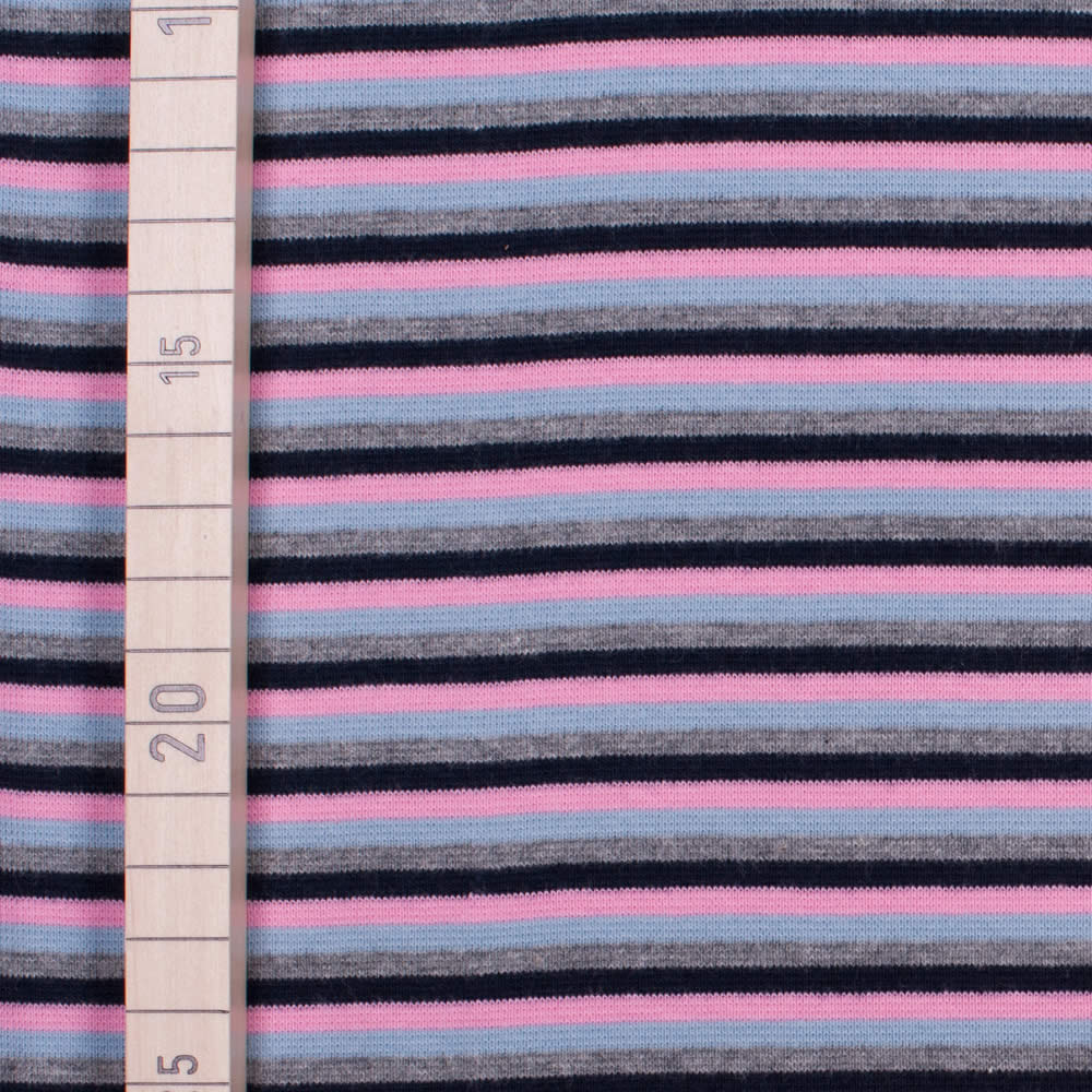 Feinstrick Ringel Bündchen gestreift 70cm breit rosa grau schwarz rot blau 